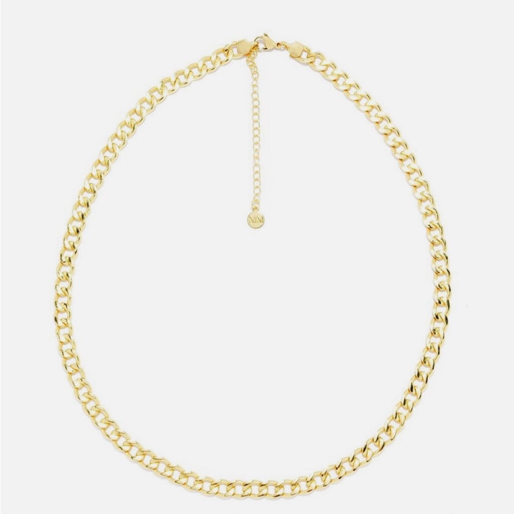 MAYAMAR 24K Gold Plated Choice of Length 7.2mm Curb Link Necklace - Picture 3 of 7